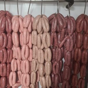 our sausages at the butchers